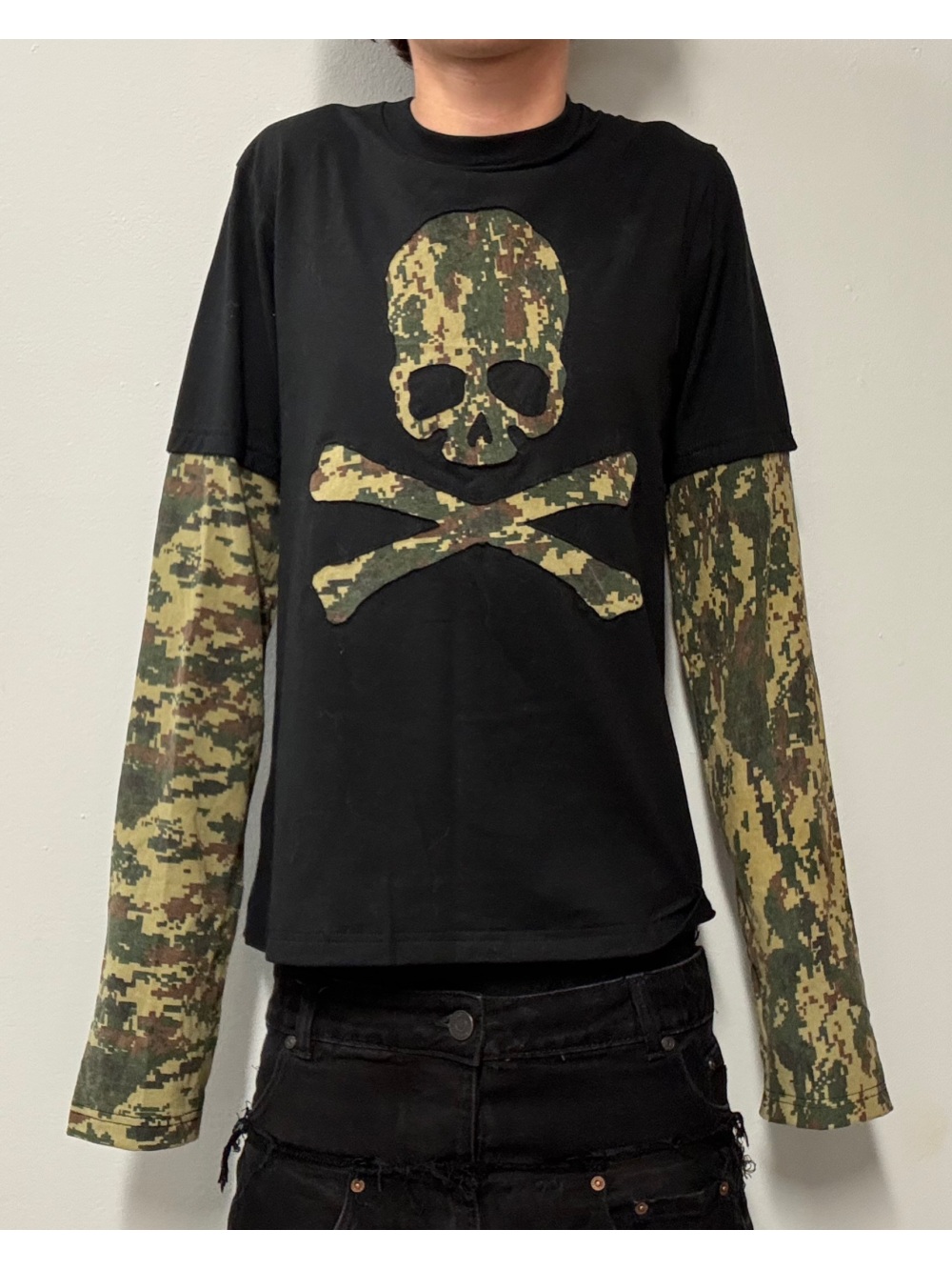 Street Fashion In China - 2026 new American retro camouflage skeleton
