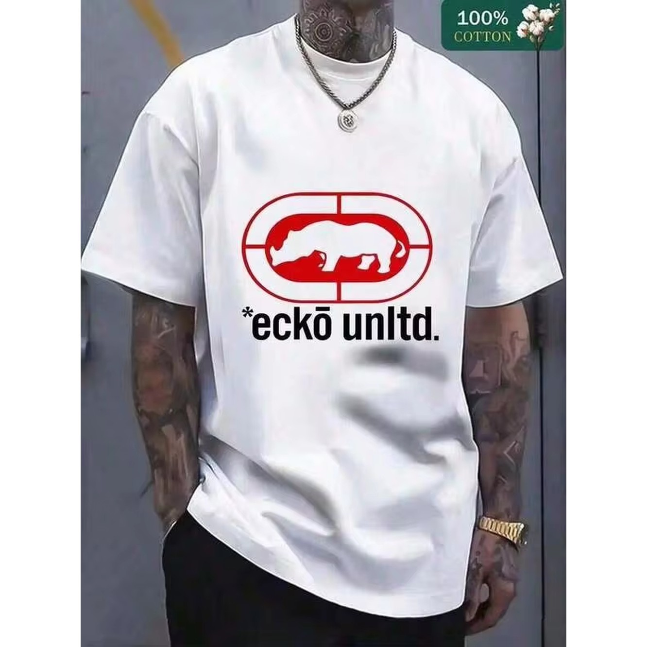 Street Fashion Essentials - Trending Clothes Ecko Unltd Pattern T-Shirt
