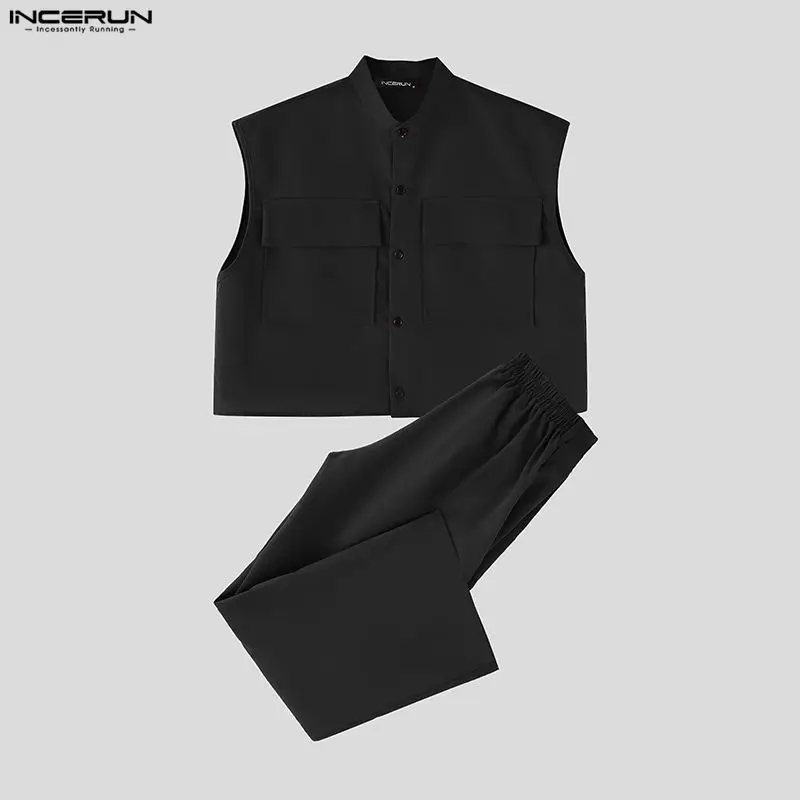 INCERUN Men Sets Solid Sleevel - огляд і ціна Street Summer Fashion