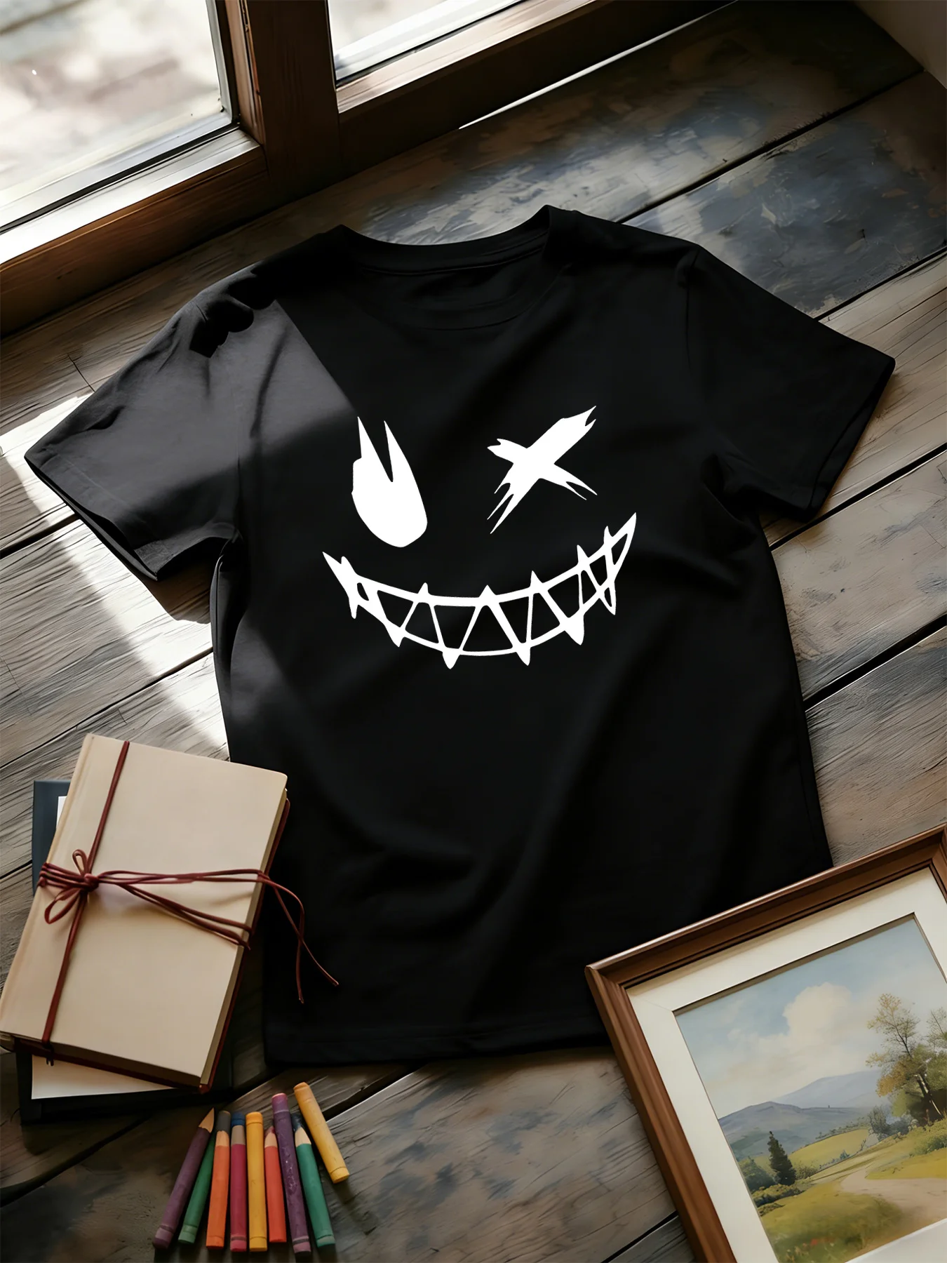 Dark Devil Smiling Face Fashio - огляд і ціна Street Fashion Culture
