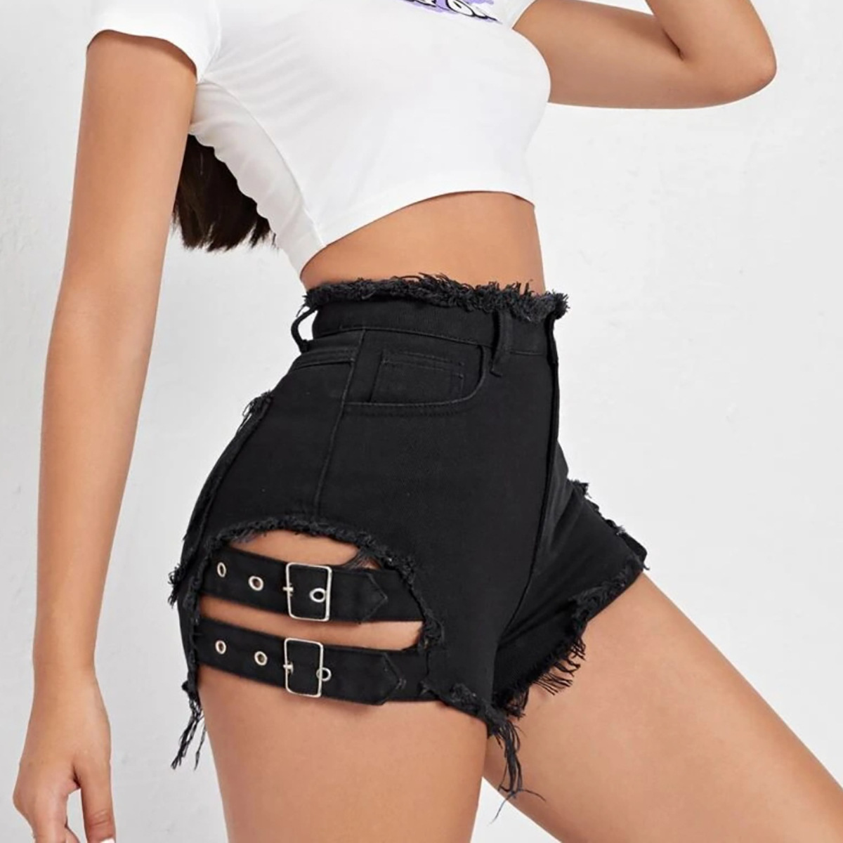 Women High Waist Denim Shorts  - огляд і ціна Street Fashion Jeans