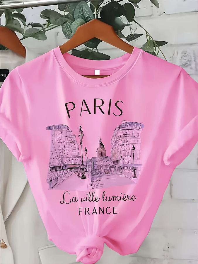 Women's Paris Print Crew Neck  - огляд і ціна Street Fashion Paris 2025