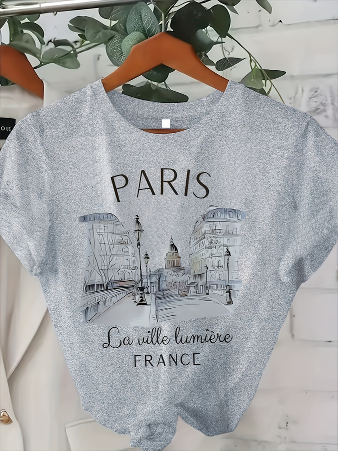 Women's Paris Print Crew Neck  - огляд і ціна Street Fashion Paris 2025