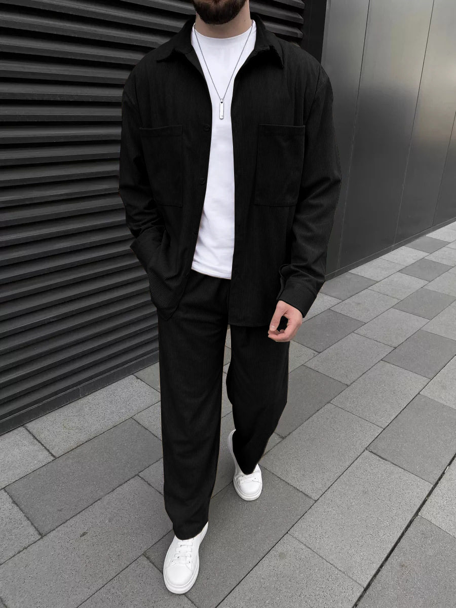 Men's corduroy two-piece outfi - огляд і ціна Street Fashion In China