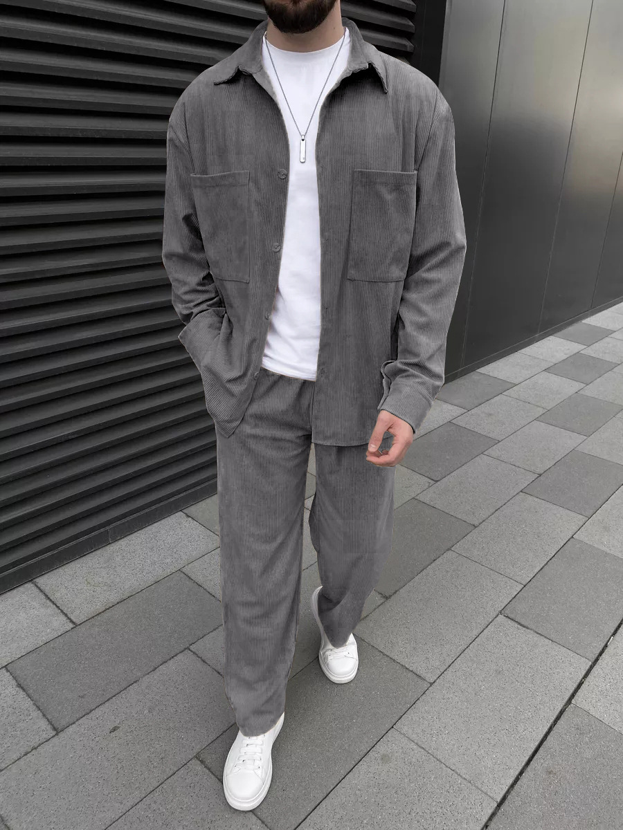 Men's corduroy two-piece outfi - огляд і ціна Street Fashion In China