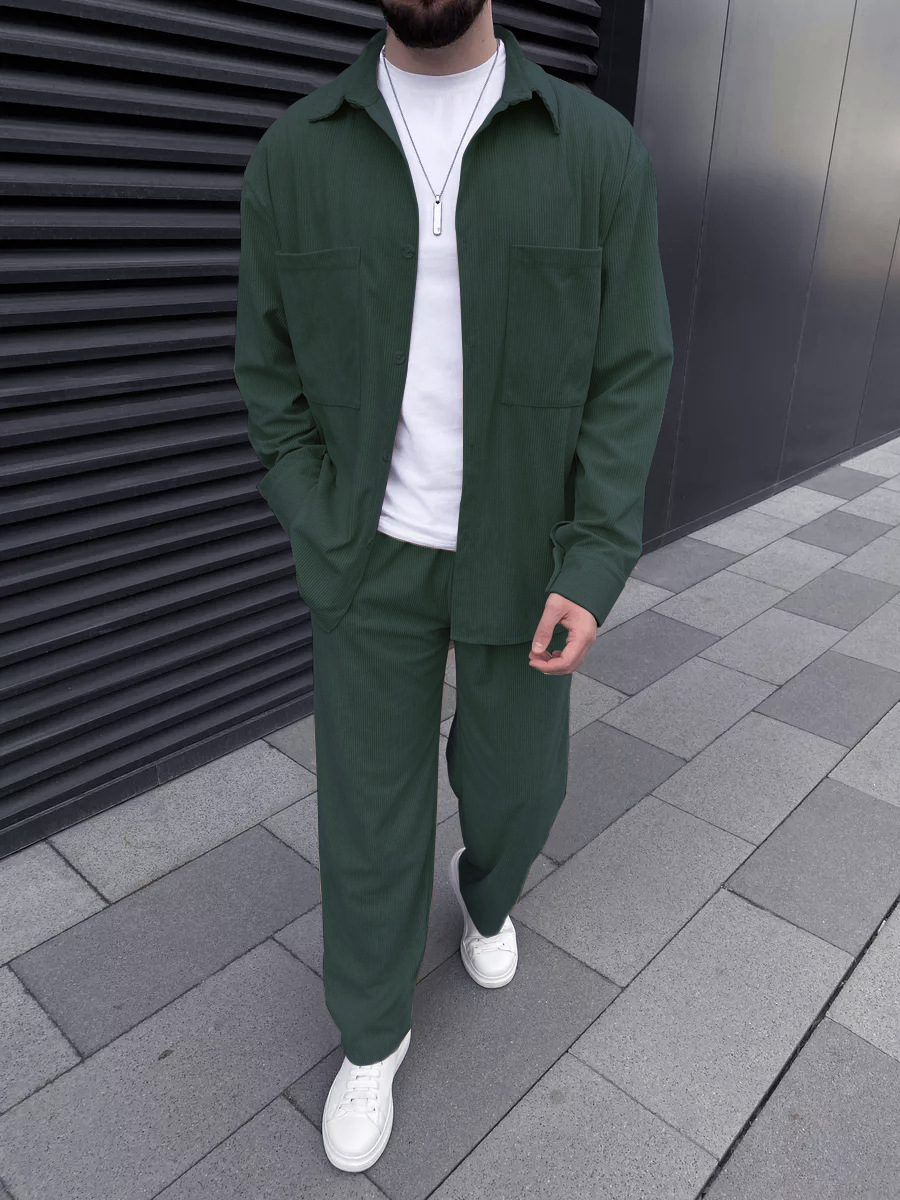 Men's corduroy two-piece outfi - огляд і ціна Street Fashion In China