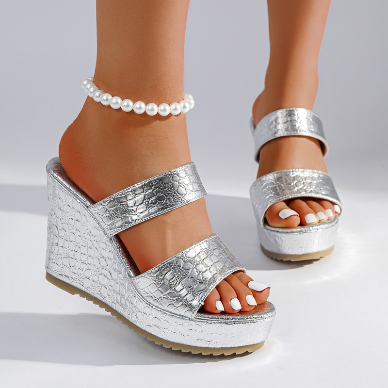 Golden Crocodile Print Wedge H - огляд і ціна Street Fashion Shoes