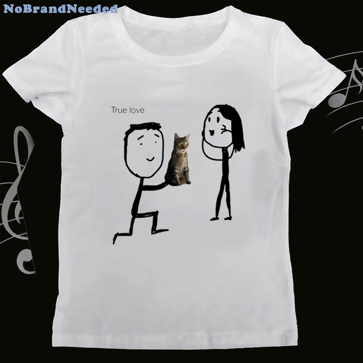 Ture Love Cat Meme Printed T-s - огляд і ціна Street Fashion In China