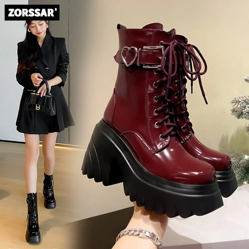 Wine Red Women Motorcycle Boot - огляд і ціна Street Fashion Shoes