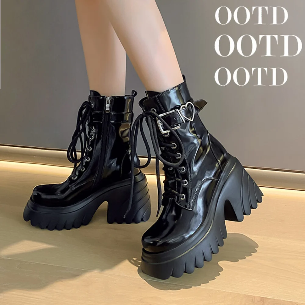 Wine Red Women Motorcycle Boot - огляд і ціна Street Fashion Shoes