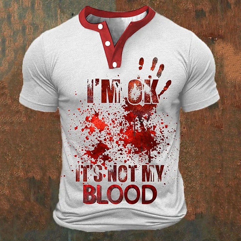 Funny 3D Letter Print Men's He - огляд і ціна Street Summer Fashion