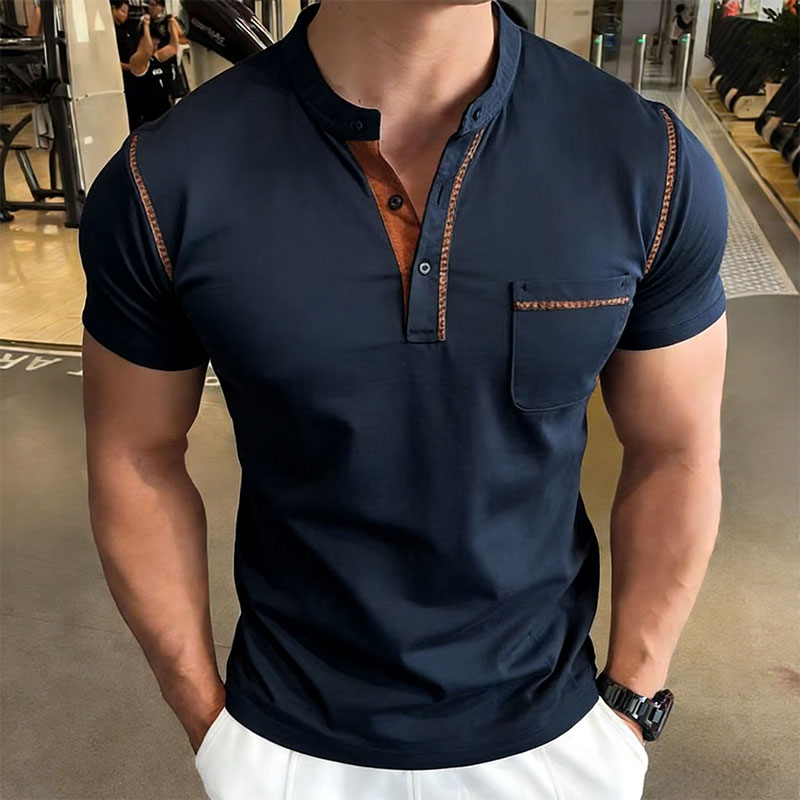 New Summer Men's Henry Collar  - огляд і ціна Street Summer Fashion