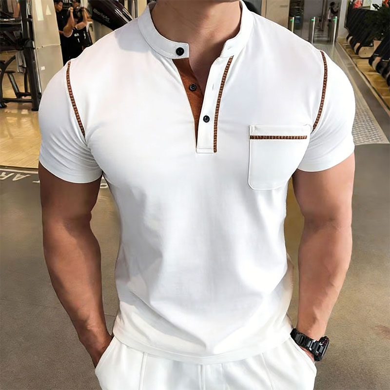 New Summer Men's Henry Collar  - огляд і ціна Street Summer Fashion